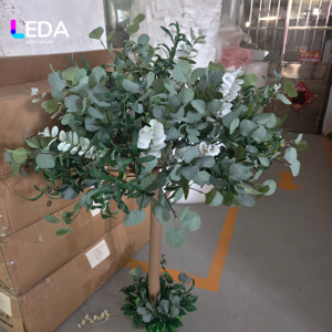 LEDA Custom Size 5ft Fiberglass Olive Greenery <b>Tree</b> <b>Artificial</b> <b>Trees</b> Wedding Christmas Centerpieces Aisle Decoration for Events - Product Image 2