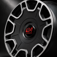 Nouvelles jantes SUV en alliage d'aluminium forgé LM à 8 branches, noir mat usiné argenté, 5x114.3