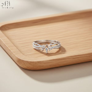 Bague personnalisée en or blanc massif 18 carats, bague de fiançailles en diamant naturel semi-monté pour dames, occasion de mariage, pierre principale - Product Image 5