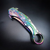 Golden Dragon creativo cuchillo plegable Camping al aire libre colección de cuchillos armas frías cuchillo de alivio al por mayor