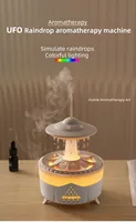 Diffuseur d'arôme de goutte de pluie coloré 7 LED veilleuse forme de nuage de pluie huile essentielle brume fraîche USB
