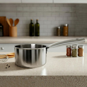 Olla para leche y salsa de acero inoxidable con mango largo, apta para lavavajillas, diseño moderno para cocinas de gas e inducción - Product Image 4