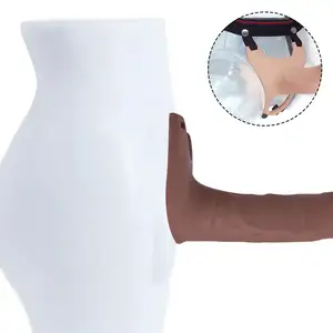 Factory Direct Sale Wearing Hollow Dildo Leather Pants Soft Dildo Sleeve Male Penis Enlarge For Couple Sex Fun