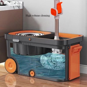 Imaxx Dễ Dàng Lau <span class=keywords><strong>360</strong></span> Quay Quay Ma Thuật Cho Sàn Làm Sạch Thép Xử Lý Với Kim Loại Giỏ Cho Nhà Và Xe Nhà Bếp Sử Dụng - Product Image 5