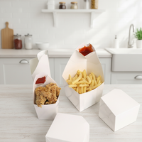 Boîtes à frites en papier kraft jetables Kailiou Factory, recyclables, en forme de cône, pour frites, chips et autres snacks.