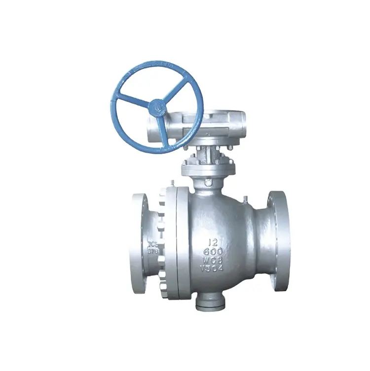 ANSI DIN JIS Standard of WCB Full Open DN100 Gearbox Flanged Ball Valve