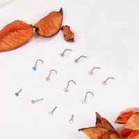 Produits tendance 2024 nouveautés en acier chirurgical vis à nez bijou avec bijoux piercing CZ pour femmes