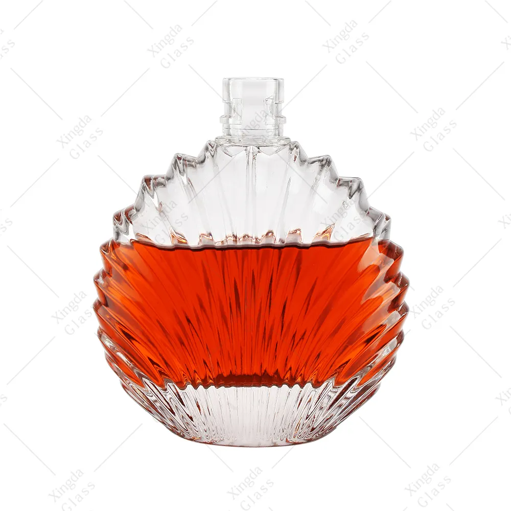 Manufacturer Wholesale 350ml 500ml 750ml Red Wine Bottle Hand Made Special Shaped Glass Fruit Juice Beverage Bottles