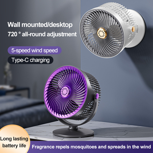 Factory Wholesale Simple Hot-Selling <b>Large</b> Desktop Fan With Five Wind Speeds Usb Charging Wall-Mounted <b>Desk</b> Fan Desktop Fan - Product Image 2