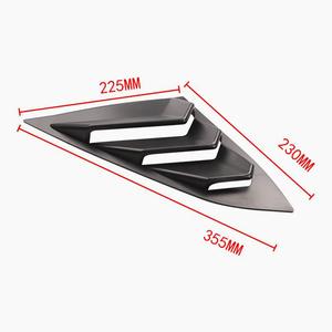 Couvre-fenêtre arrière à persiennes pour Civic Mustang, en plastique noir mat, aérations triangulaires, pièce de modification SLJ-1001 - Product Image 2