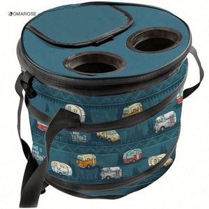 Custom 24 Can Pop up Cooler Folding Barrel Cooler Collapsible Circular Pop up Cooler OEM Camouflage Picnic <b>Lunch</b> <b>Bag</b> Camping - Product Image 5