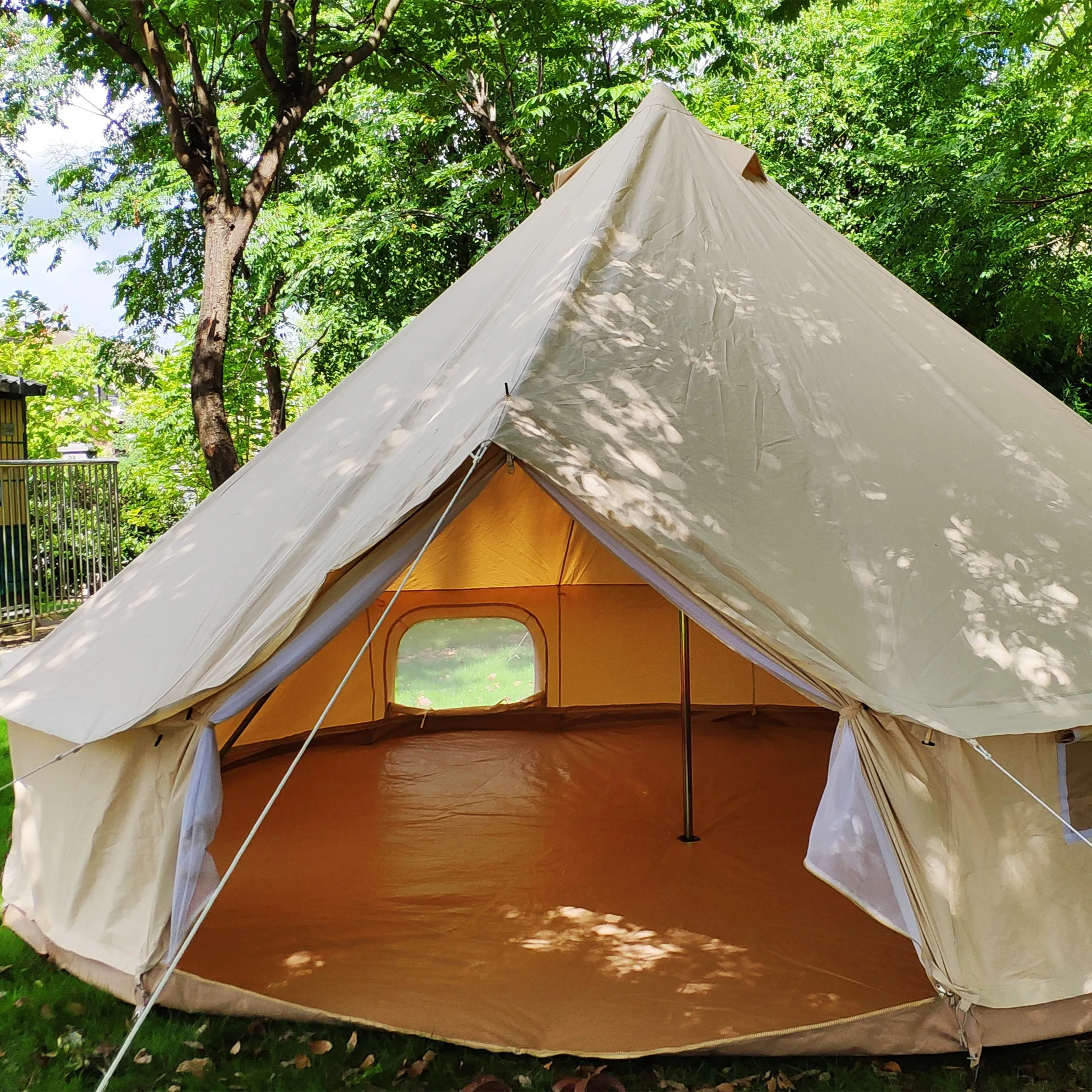 Hot Outdoor Sibley 3-7M Jieol 4 Seizoenen Brandwerende Waterdichte Oxford Zware Katoenen Glamping Luxe Canvas Yurt Bell Tent