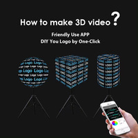 Couvercle de ventilateur LED holographique 3D OEM Ventilateur LED intérieur projeté Affichage hologramme 3d