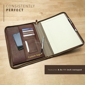 Top Grain Leather Durable Portable Professional Business Padfolio Document Organizer <b>Writing</b> <b>Pad</b> Laptop Protection for Men Women - Product Image 2