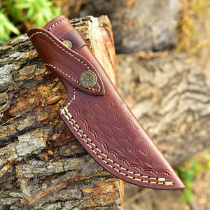 Handmade Outdoor <b>Leather</b> Knife Sheath Secure Belt Holder High Quality Wholesale Handmade Genuine <b>Leather</b> Knife Sheath - Product Image 5