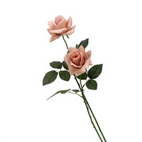 Bouquet de roses Morandi Floravital – Vente directe usine – Fleurs en soie douces au toucher, hydratantes, à bords roulés – Idéal pour mariages et décoration intérieure