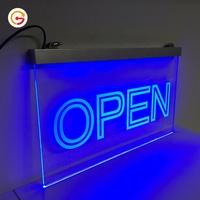 Enseigne LED JAGUARSIGN en acrylique avec panneau arrière transparent, enseigne lumineuse moderne pour vitrine de magasin, installation facile