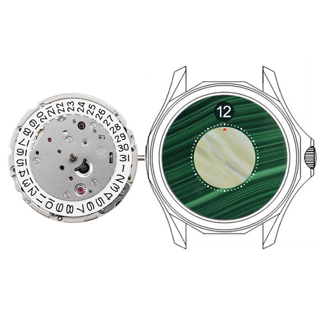 Mouvement Miyota 8215 9015 SW200 modifié avec mécanisme d'affichage des heures sautantes pour montres mécaniques personnalisable