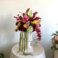 U-039 Décoration de mariage personnalisée, centre de table, arrangements de boules de fleurs artificielles, boule de fleurs artificielles en rose