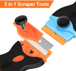 Raspador de Plástico Multiusos 2 en 1, Herramienta de Limpieza para Calcomanías, Etiquetas, Sellador, Adhesivos - Product Image 2