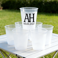 Gobelets en plastique PP jetables en forme de U avec impression de logo personnalisé, pour bubble tea, café, jus, 12 oz, 16 oz, 22 oz, transparents avec couvercles, monogramme, nom