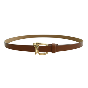 Cinturón de PU con hebilla en forma de serpiente Z de 3 cm, cinturones de moda para mujer para vestidos y jeans. - Product Image 1