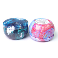 Fabricant en gros meilleure vente boîte-cadeau boîtes de bougies de voyage réutilisables en métal mini boîte de bougie ronde en fer blanc Matcha thé