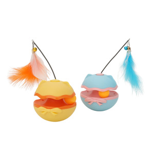 Electric Tumbler Cat Toy <b>Blue</b> Cartoon 360 Degree Rotation Automatic <b>Feathers</b> For Cats Interactive Play - Product Image 4