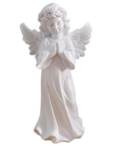 Atacado retro europeu do velho branco menina anjo ornamentos decoração n resina figura <span class=keywords><strong>figurines</strong></span> knick-knacks