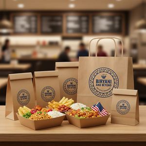 Sacs en papier kraft écologiques en gros avec impression offset pour marques de luxe et vente au détail - Conception personnalisée, biodégradables et durables - Product Image 1