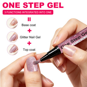 Esmalte de uñas 3 en 1 con brillo perlado, gel de un solo paso, capa base y superior sin necesidad de limpiar, esmalte de uñas UV LED removible para decoración de uñas, venta al por mayor para salones de belleza. - Product Image 4