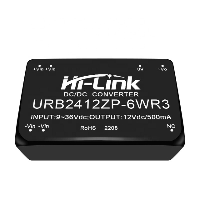 URB2405ZP-6WR3 URB2412ZP-6WR3 6W 3.3V 9V 12V 15V 24V DC DC Converter Isolated Intelligent Module Power Supply 5V URB2424ZP-6WR3