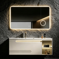 Meuble-lavabo mural moderne de haute qualité pour salle de bain, idéal pour projets, appartements et hôtels