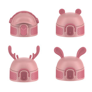 <span class=keywords><strong>Precio</strong></span> de fábrica 350ml Botella para niños Material sin BPA con varias tapas Botella de agua de plástico para niños - Product Image 2