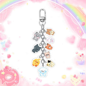 Nuovo Portachiavi in Plastica Acrilica Impermeabile con Personaggi dei Gruppi Kpop Bangtan Boys, Riize, Zb, Tws, Atee, Twice, Itzy, Ive, Illit, Stray Kids - Product Image 3
