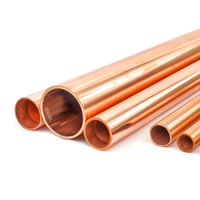 Tuyau en cuivre 15mm 20mm 25mm 1/2 3/8 Tube droit Norme ASTM B280 Résistant aux hautes pressions pour climatiseur