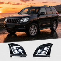 Conjunto de Faros Delanteros Resistentes a Impactos, ABS, 6000K, para Land Cruiser Prado J120 2003-2009, 12V, Plug+Play, Luz Blanca Brillante