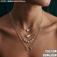 JOYFFO Collier Pendentif Lettre en Acier Inoxydable Plaqué Or pour Femme, Chaîne Maillons, Bijoux Tendance Anti-ternissement, Vente en Gros pour Fêtes