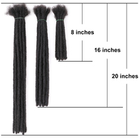 Extensions de Dreadlocks au Crochet Fait Main en Cheveux Humains 100% Naturels Doux, Crépu Frisés Style Afro Colorés de 4,6 cm - Vente en Gros