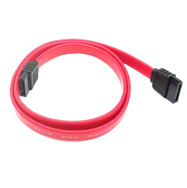 UL2725 SATA 3.0 III 6.0 Gbps 0.5M 7P 180-Degree SATA7P 180-Degree PVC Metal Foil Computer Serial ATA Cable HDD Hard Disk Drive