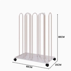 <span class=keywords><strong>Carrello</strong></span> Porta Tessuti Mobile Resistente con Ruote, Organizzatore Tessile Multicomparto per Tende e Campioni - Product Image 4