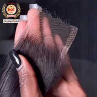 Cheveux vierges bruts alignés sur les cuticules, fermeture en dentelle HD 2x6, dentelle suisse transparente, fermeture fine HD, cheveux humains péruviens, couleur naturelle