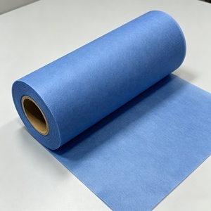 Tissu non tissé SMS 100% polypropylène bleu en rouleau pour draps médicaux jetables et bonnets chirurgicaux - Product Image 3