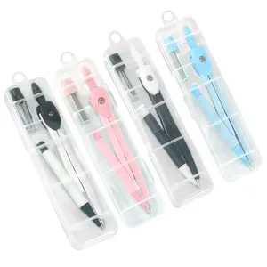 High quality Student Stationery Drawing Circles Mathematics Pencil Compass White Black Pink Blue Random delivery