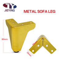 JIEYING Metall-Möbelzubehör Sofabeine 80mm L-förmige Ersatzfüße für Sofa Stuhl Schrank