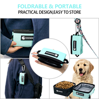 Gamelle pliable et portable pour animaux de compagnie, en tissu Oxford personnalisé, durable et écologique, pour chats et chiens