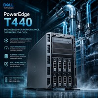Servidor en Torre Dell PowerEdge T440 con Procesador Xeon Escalable, Alto Rendimiento para Pequeñas Empresas y Entornos de Oficina
