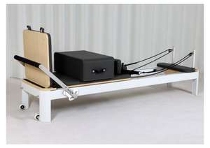 Reformador de Pilates de aluminio <span class=keywords><strong>para</strong></span> uso profesional <span class=keywords><strong>en</strong></span> el hogar/estudio, 6 resortes de cuero PU y espuma 5D, duradero y ajustable <span class=keywords><strong>para</strong></span> el cuerpo - Product Image 6