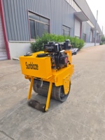 Rouleau compresseur vibrant à tambour unique de 600 kg, compresseur entièrement hydraulique avec pompe hydraulique pour la construction routière
