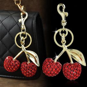 Cherry <b>Bag</b> <b>Charm</b> Fashion Accessories Golden Key Chain Glitter Resin Purse <b>Charm</b> for <b>Bags</b> - Product Image 3